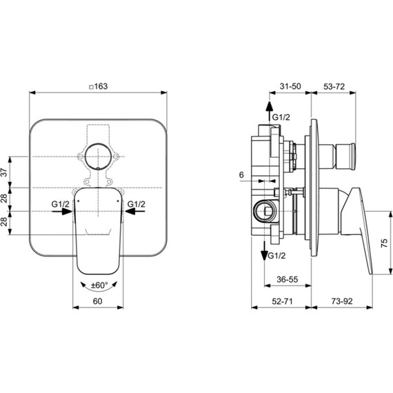 Смеситель для ванны Ideal Standard Ceraplan BD259XG, черный матовый - фото 3