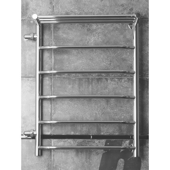 Полотенцесушитель водяной Тругор Браво ПМ1 с полкой и боковым подводом П6 500х800 мм L 00-00017293 - фото 3