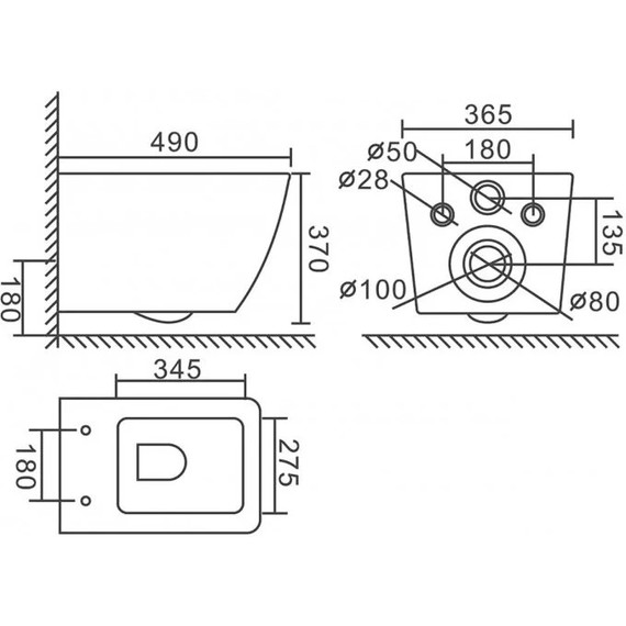 Инсталляция Grohe Solido 38811KF0 с подвесным безободковым унитазом BelBagno Colorato BB062CHR-MB, черный матовый - фото, картинка 14 Инсталляция Grohe Solido 38811KF0 с подвесным безободковым унитазом BelBagno Colorato BB062CHR-MB, черный матовый - фото 14