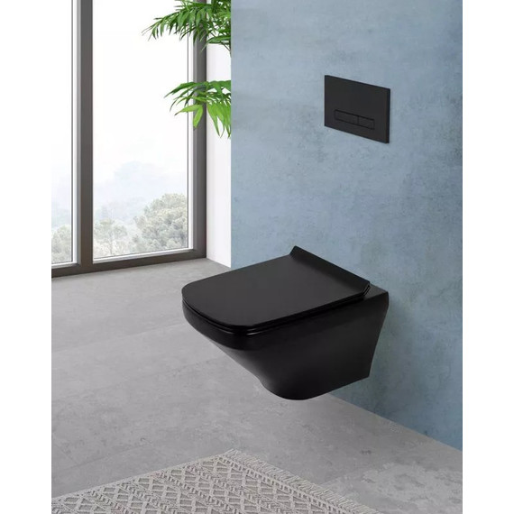 Инсталляция Grohe Solido 38811KF0 с подвесным безободковым унитазом BelBagno Sela BB3201CHR-MB, черный матовый - фото, картинка 8 Инсталляция Grohe Solido 38811KF0 с подвесным безободковым унитазом BelBagno Sela BB3201CHR-MB, черный матовый - фото 8