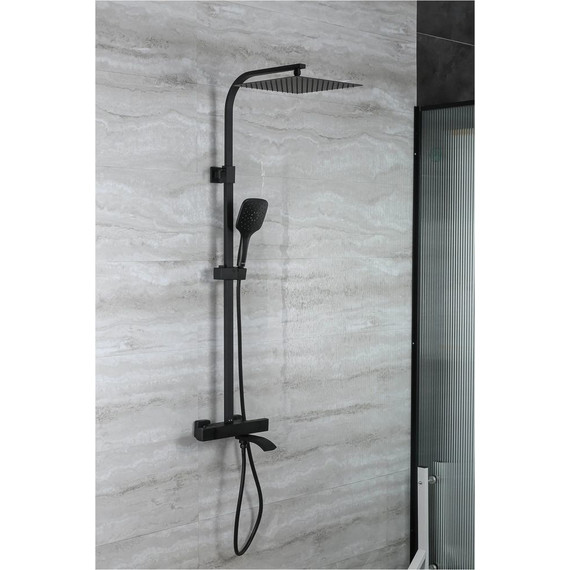 Душевая стойка с термостатом Gappo G2407-60, черный - фото, картинка 2 Душевая стойка с термостатом Gappo G2407-60, черный - фото 2