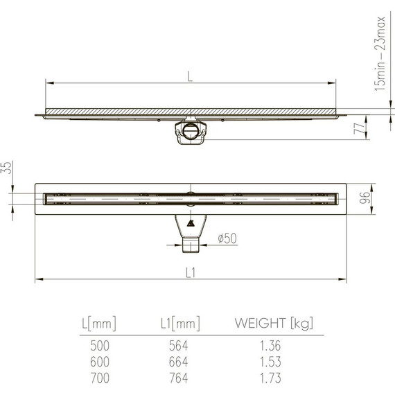 Трап Veconi Slim-line 60 см V600SL, хром глянцевый - фото 5