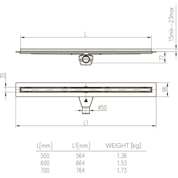 Трап Veconi Slim-line 70 см V700SL, хром глянцевый - фото 5