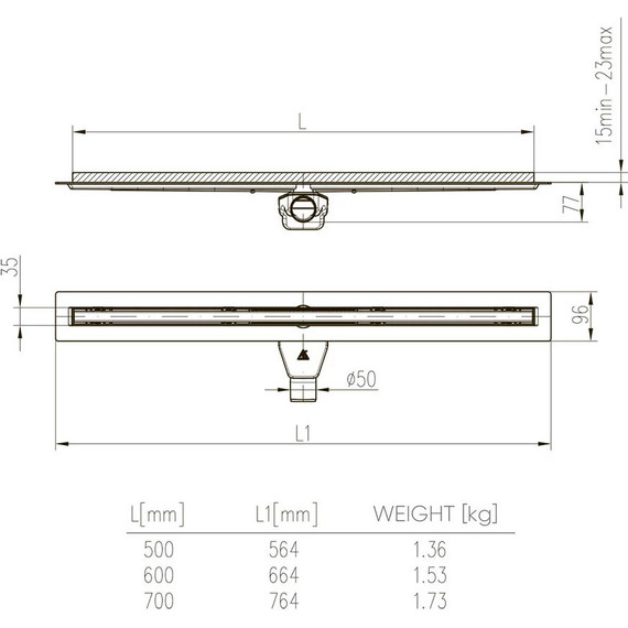 Трап Veconi Slim-line 90 см V900SL, хром глянцевый - фото 5