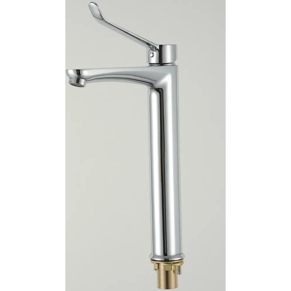Смеситель для раковины высокий с локтевой (хирургической) ручкой Gappo G1021-21, Цвет производителя: хром - фото 6