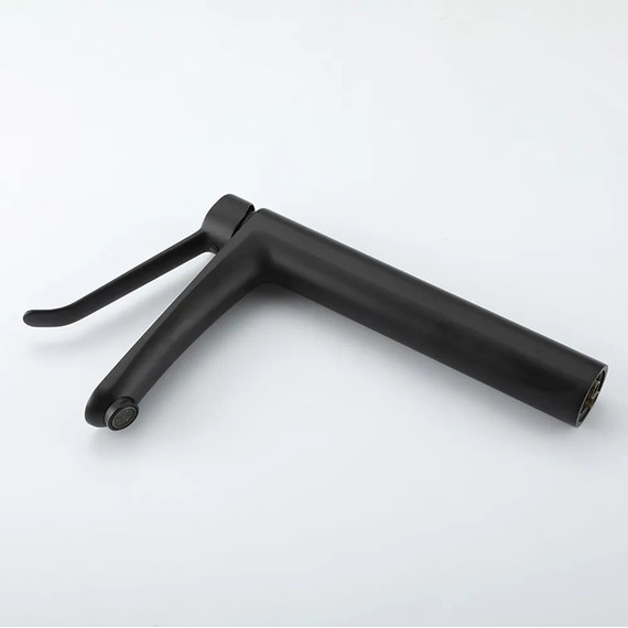 Смеситель для раковины высокий с локтевой (хирургической) ручкой Gappo G1021-26, черный, Цвет производителя: чёрный - фото 2