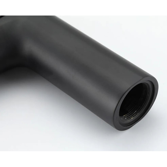 Смеситель для раковины с локтевой (хирургической) ручкой Gappo G1021-6, черный, Цвет производителя: чёрный - фото 2