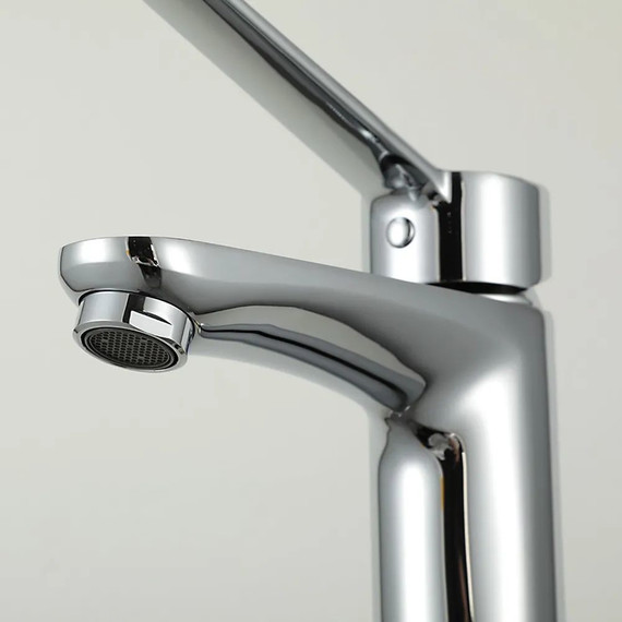 Смеситель для раковины с локтевой (хирургической) ручкой Gappo G1021, Цвет производителя: хром - фото 9