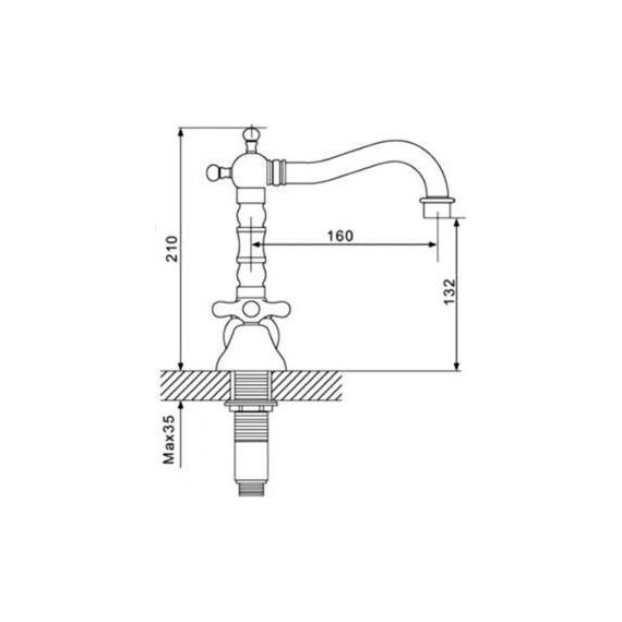 Смеситель для раковины Gappo G1163-6, золото - фото 5