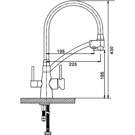 Смеситель для кухни Gappo G4398-13, золото/черный - фото 9