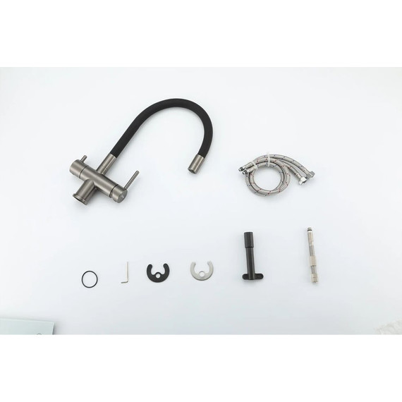 Смеситель для кухни Gappo G4398-39, оружейная сталь/чёрный - фото 15