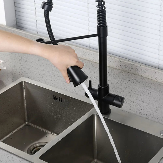 Смеситель для кухни Gappo G4398-66, черный - фото 10