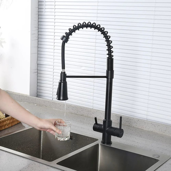 Смеситель для кухни Gappo G4398-66, черный - фото 14