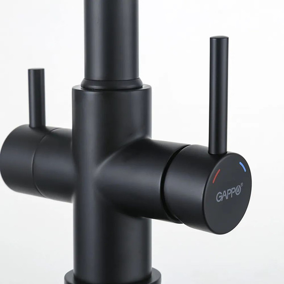 Смеситель для кухни Gappo G4398-66, черный - фото 5