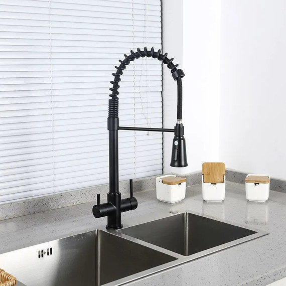 Смеситель для кухни Gappo G4398-66, черный - фото 7