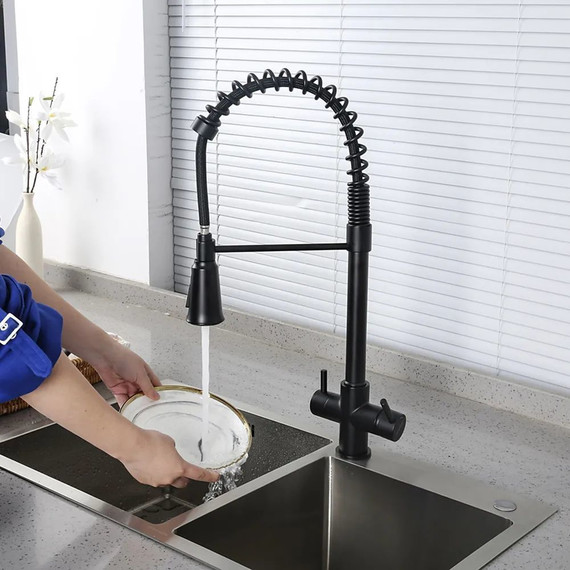 Смеситель для кухни Gappo G4398-66, черный - фото 9