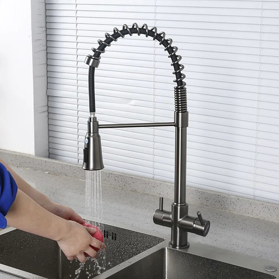 Смеситель для кухни Gappo G4398-69, оружейная сталь - фото 12