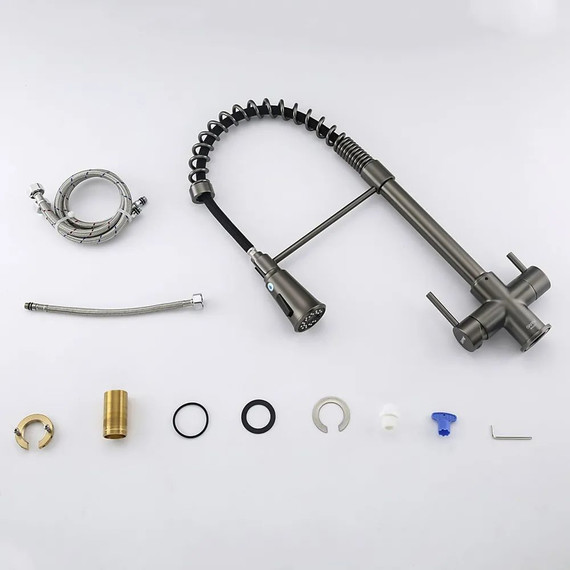 Смеситель для кухни Gappo G4398-69, оружейная сталь - фото 6