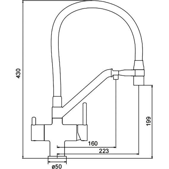 Смеситель для кухни Gappo G4398-81, белый/черный - фото 15