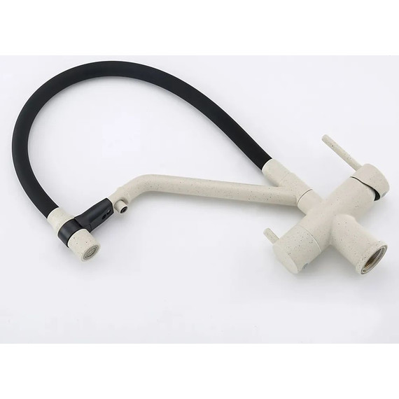 Смеситель для кухни Gappo G4398-81, белый/черный - фото 2