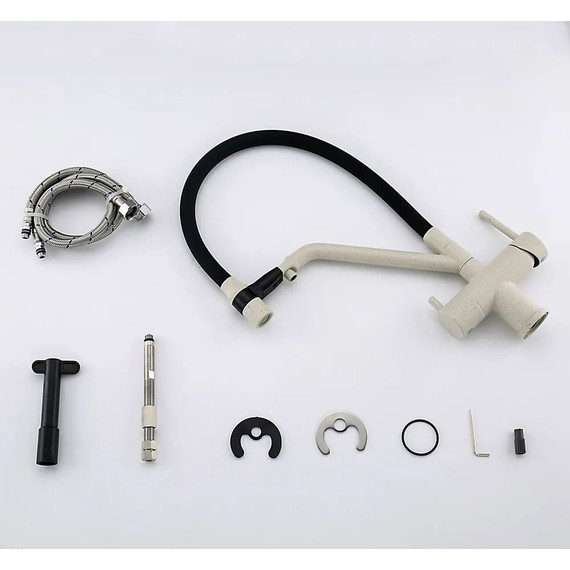 Смеситель для кухни Gappo G4398-81, белый/черный - фото 14