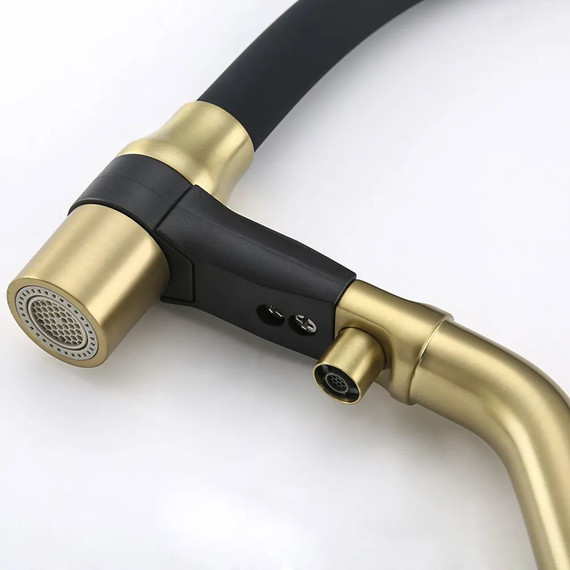 Смеситель для кухни Gappo G4398-83, золото/черный - фото 5