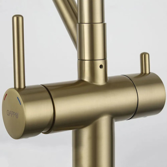 Смеситель для кухни Gappo G4398-83, золото/черный - фото 7