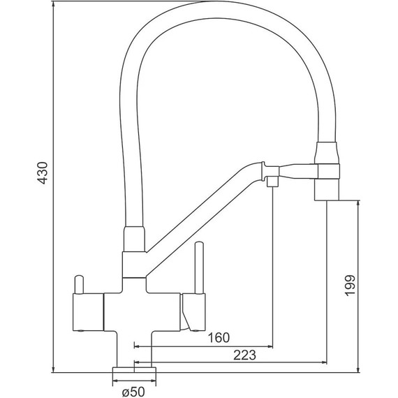 Смеситель для кухни Gappo G4398-85, сатин/черный - фото 15