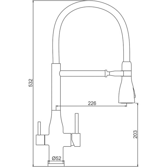 Смеситель для кухни Gappo G4399-75, сатин/черный - фото 15