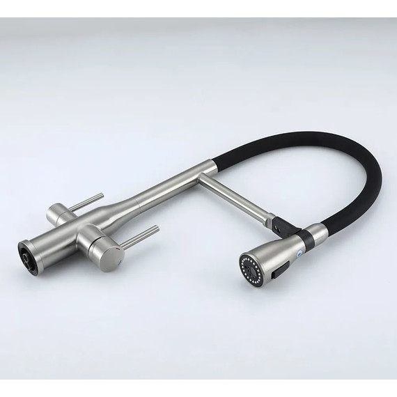 Смеситель для кухни Gappo G4399-75, сатин/черный - фото 4