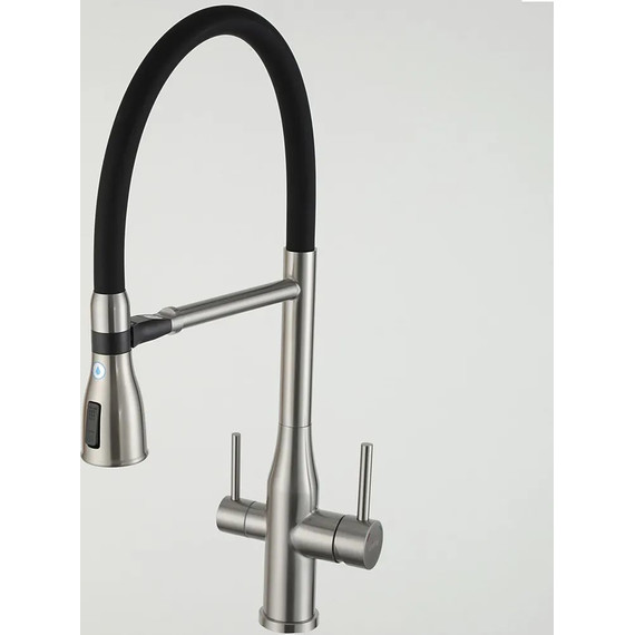 Смеситель для кухни Gappo G4399-75, сатин/черный - фото 7