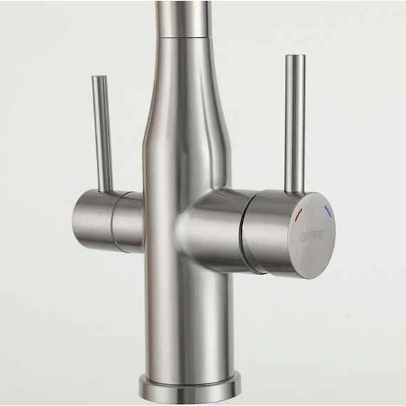 Смеситель для кухни Gappo G4399-75, сатин/черный - фото 8