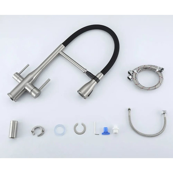 Смеситель для кухни Gappo G4399-75, сатин/черный - фото 14