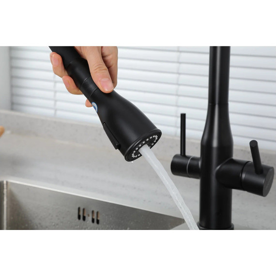 Смеситель для кухни Gappo G4399-76, черный - фото 6