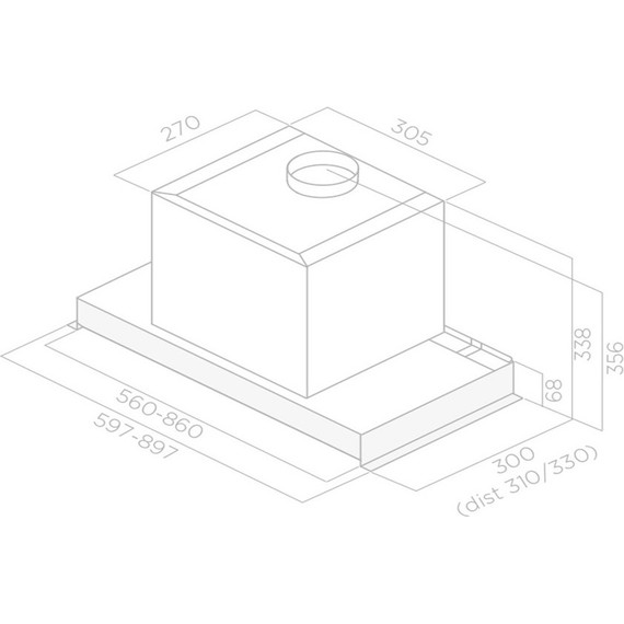 Вытяжка ELICA GLASS OUT IX/A/60 (прозрачное стекло) - фото 10