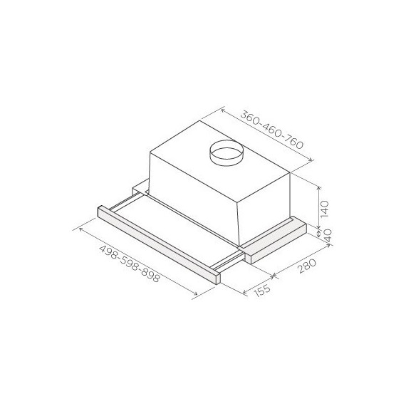 Вытяжка JET AIR ORION LX/GR/F/60/VT (чёрное стекло) - фото 3