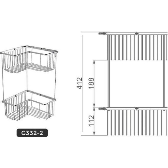 Полка угловая Gappo G332-2 - фото 5