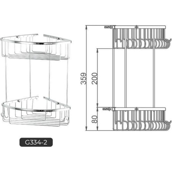 Полка угловая Gappo G334-2 - фото 4