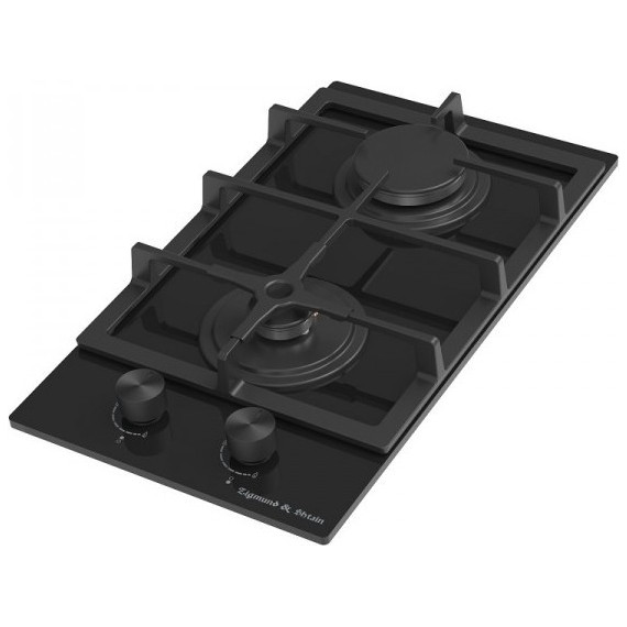 Газовая варочная поверхность Zigmund & Shtain M 26.3 B Domino (чёрное стекло) - фото 2