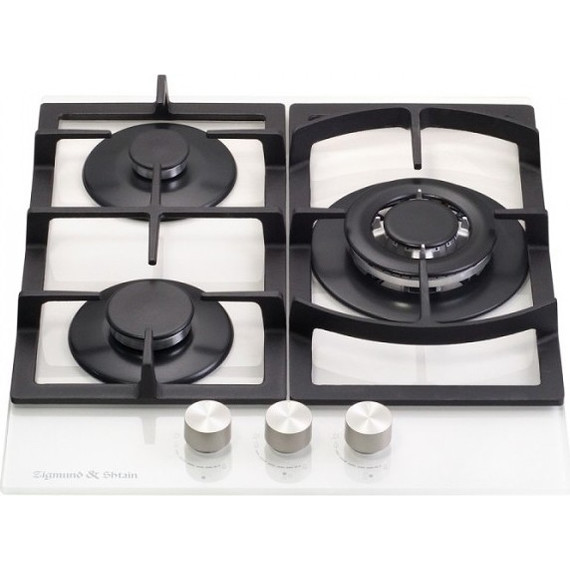 Газовая варочная поверхность Zigmund & Shtain M 26.4 W (белое стекло) - фото 2