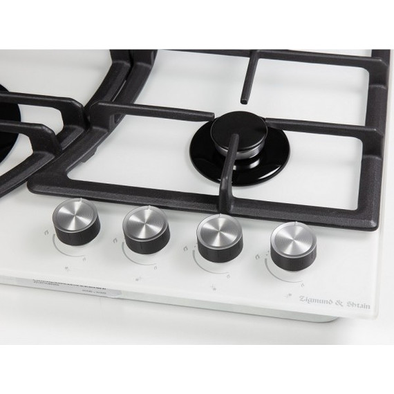 Газовая варочная поверхность Zigmund & Shtain M 27.6 W (белое стекло) - фото 4