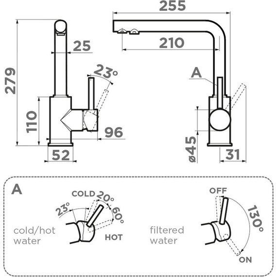 Смеситель для кухни Omoikiri Nakagawa 2 PLUS IB 4994444, indigo blue матовый - фото 2