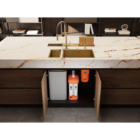 Мойка кухонная Omoikiri Taki 54-U/IF SIDE SF LG 1,2 мм 4997092, светлое золото, Цвет производителя: светлое золото - фото 3