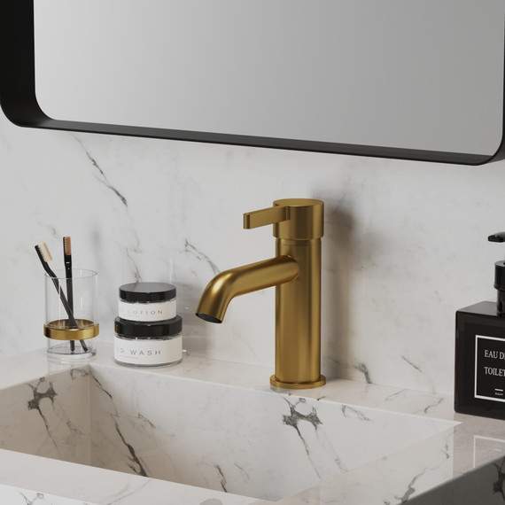 Смеситель для раковины Paini Brera 74PJ205O, золото матовое - фото 2