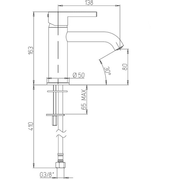 Смеситель для раковины Paini Brera 74PZ205O, черный матовый - фото 5