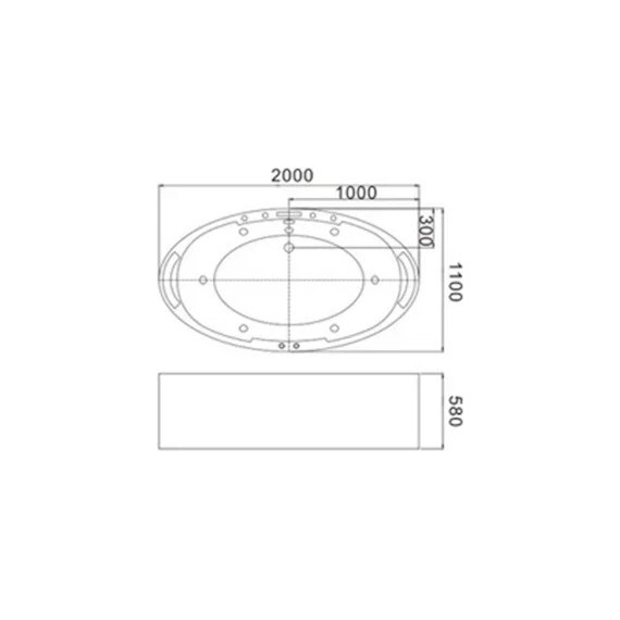 Ванна гидромассажная Frank F163 200x110 см 2018114 - фото 4