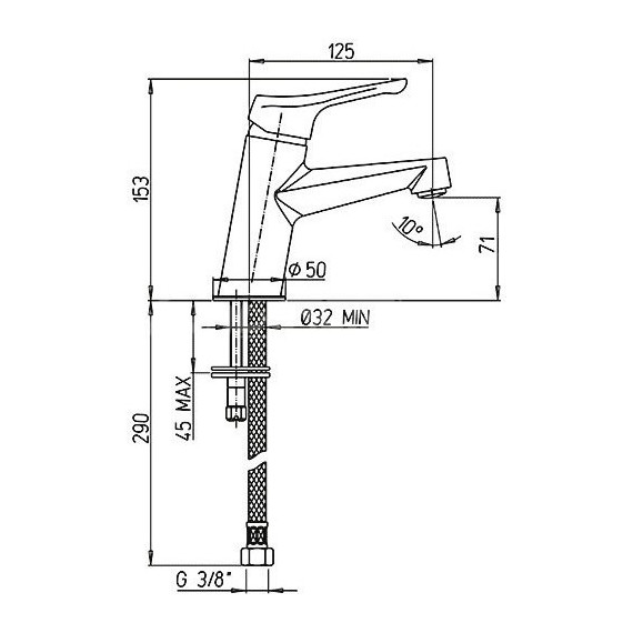 Смеситель для раковины с гигиеническим душем Paini Bios 05CR205/574 - фото 5
