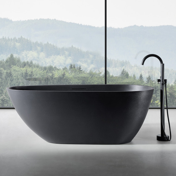 Ванна отдельностоящая Abber Dortmund 170x75 см AM9911B, черный - фото 