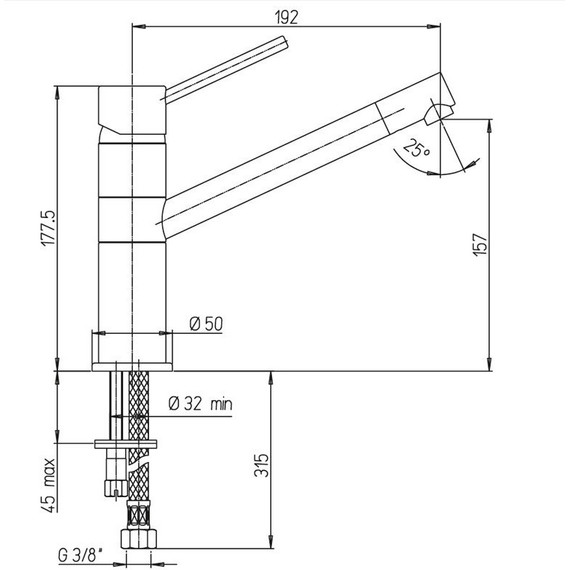 Смеситель для кухни Paini Cox 78CR573KM - фото 3