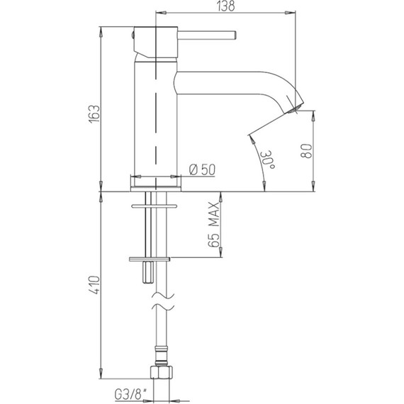 Смеситель для раковины Paini Cox 78PZ205O, черный матовый - фото 3